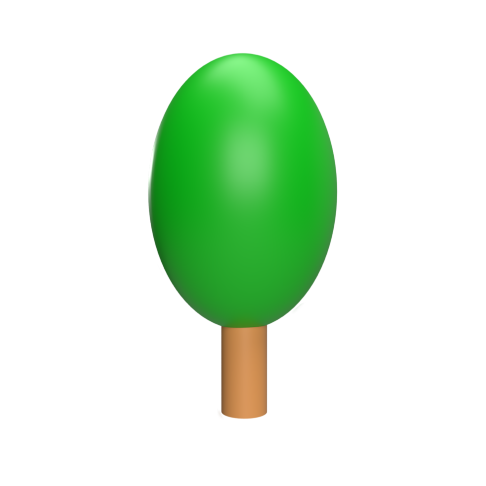 3D-Baum. gerenderte Objektillustration png