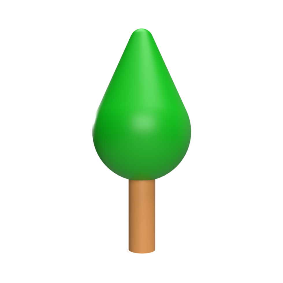 3D Tree. Rendered object illustration png