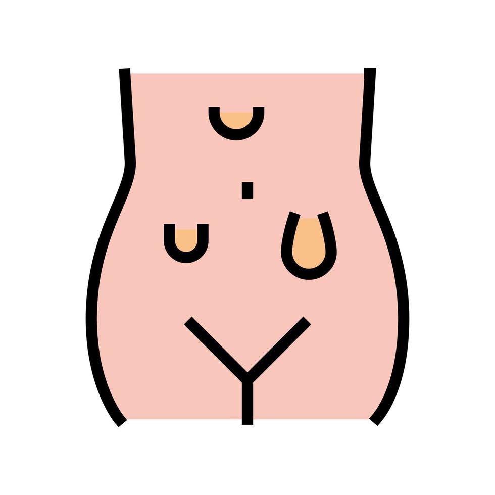 hernias abdominales enfermedad color icono vector ilustración