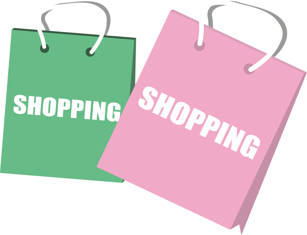 Shopping bags PNG Clipart With Transparent Background for decoration of art file.