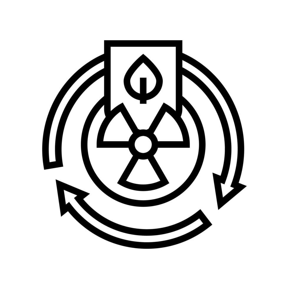 hazardous materials management line icon vector illustration