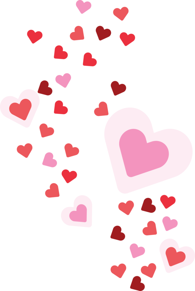 Little hearts PNG Clipart With Transparent Background for decoration of art file.