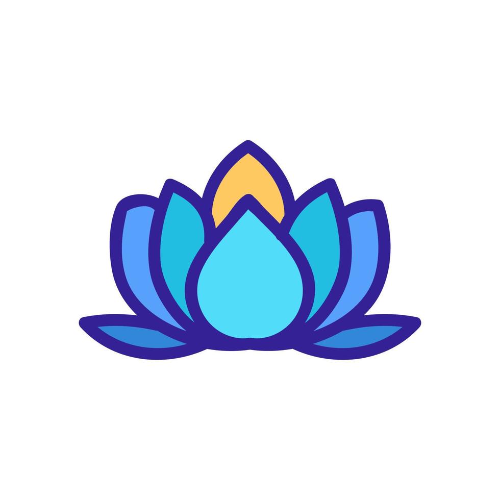 lotus flower symbol icon vector outline illustration