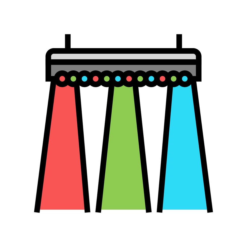 multicolored concert lighting color icon vector illustration