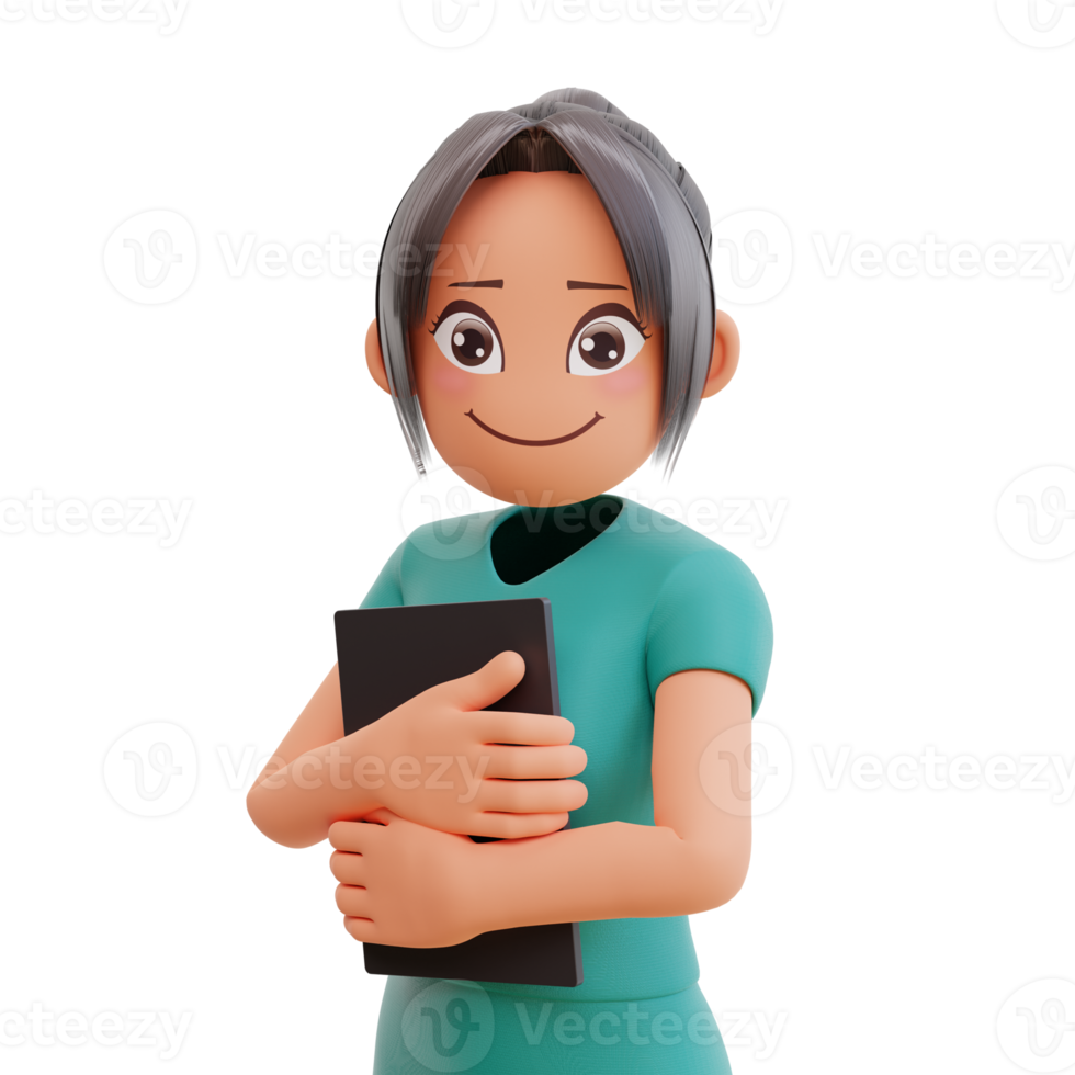 Healthcare and medicine concept - smiling nurse 3d render png