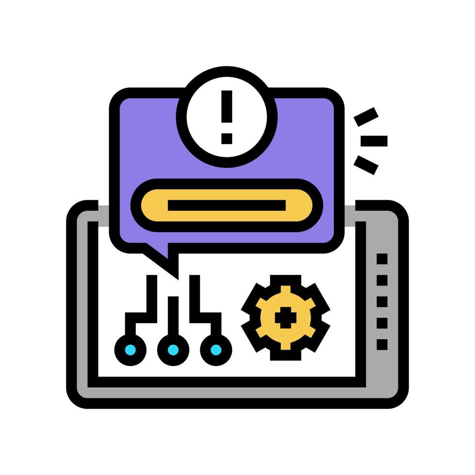 alert system color icon vector illustration