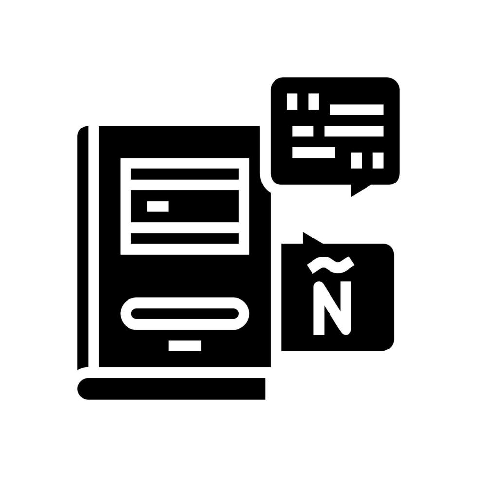 Spanish Language School Lesson Glyph Icon Vector Illustration 10331667