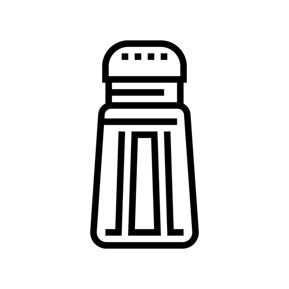 ilustración de vector de icono de línea de botella de sal
