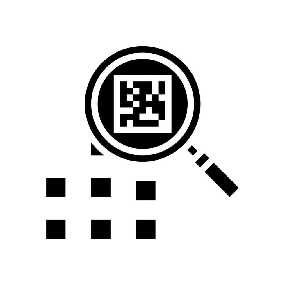 research neural network glyph icon vector illustration