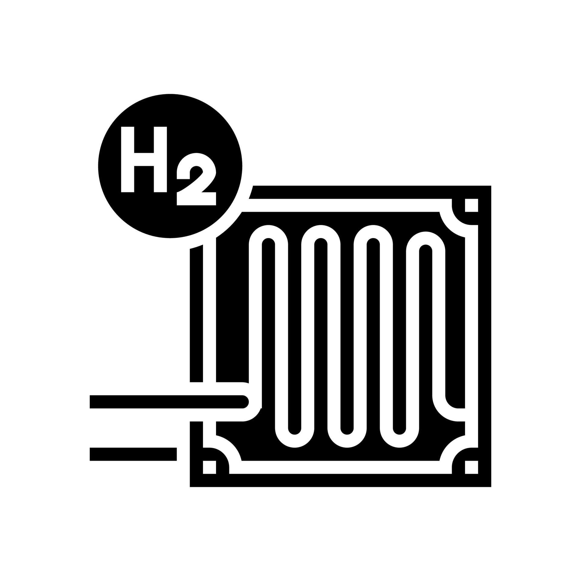 fuel cells hydrogen glyph icon vector illustration 10331683 Vector Art