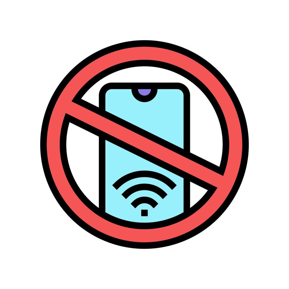 internet online app addiction color icon vector illustration