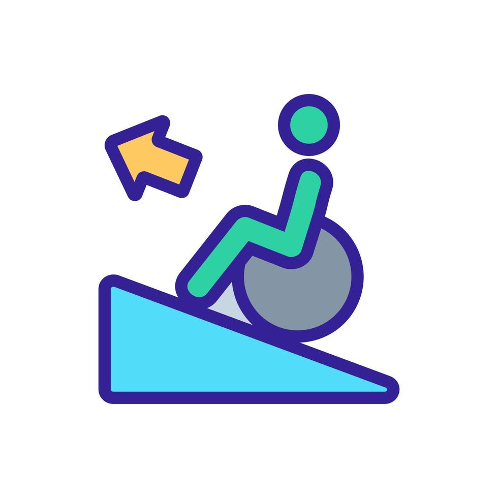 man up wheelchair icon vector outline illustration