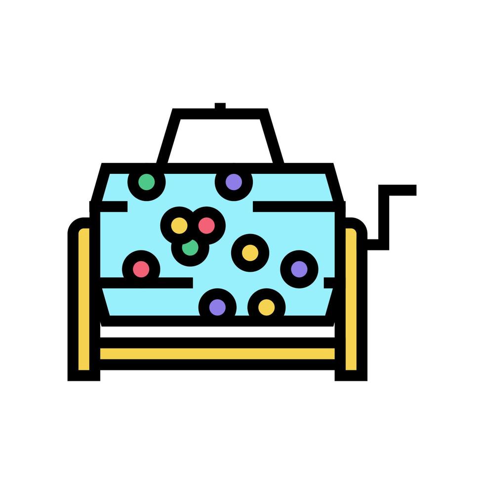 Ilustración de vector de icono de color de lotería de rueda