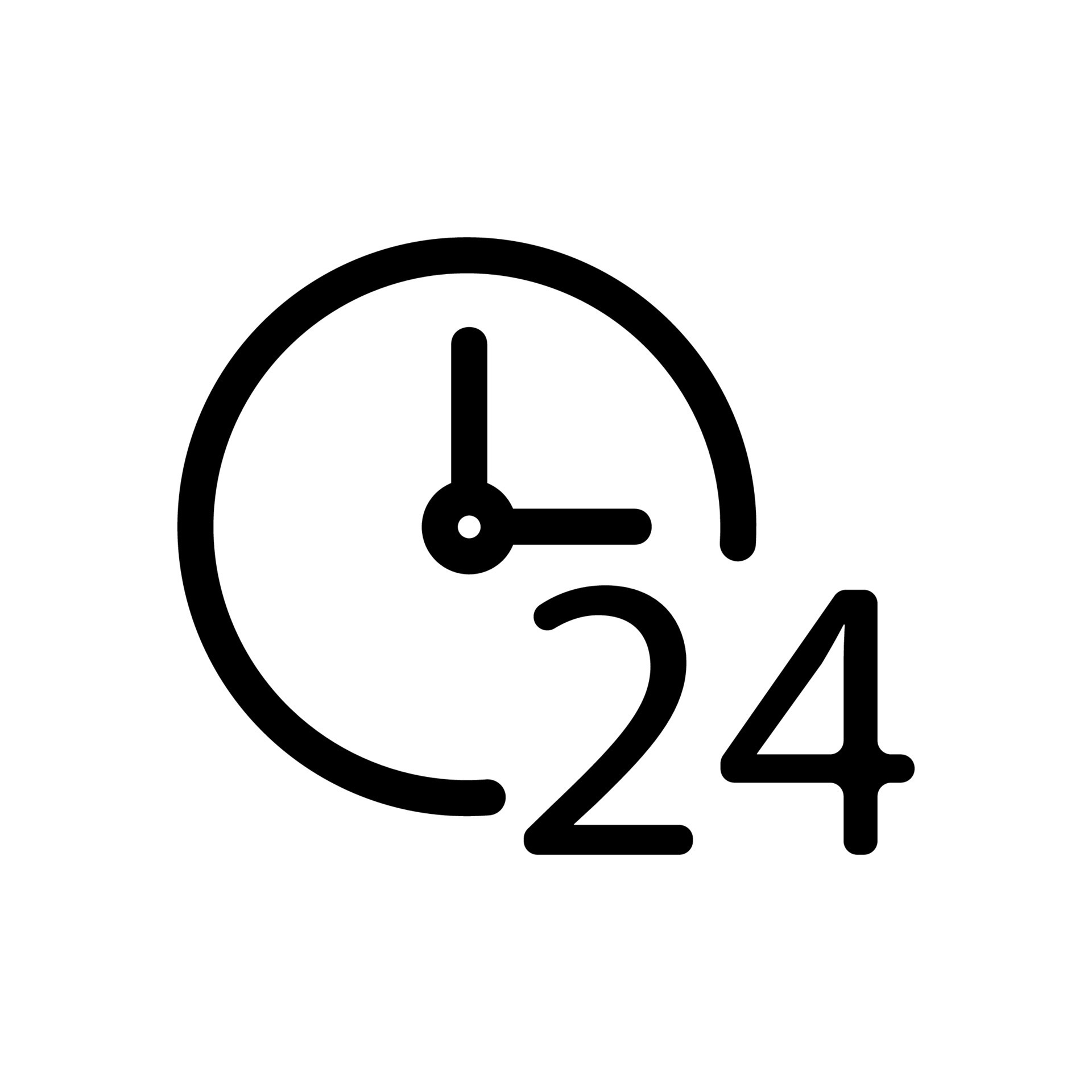 roundtheclock work icon vector. Isolated contour symbol illustration