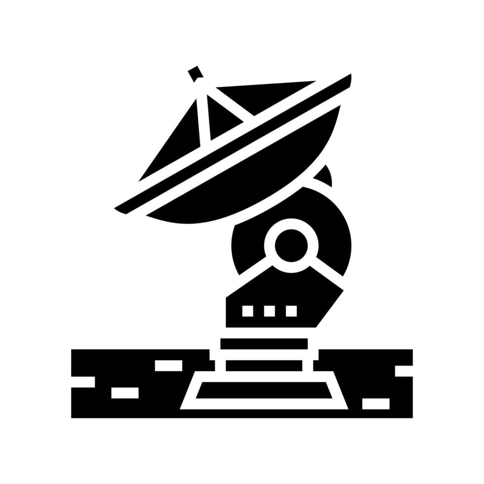 antenna radar planetarium line icon vector illustration