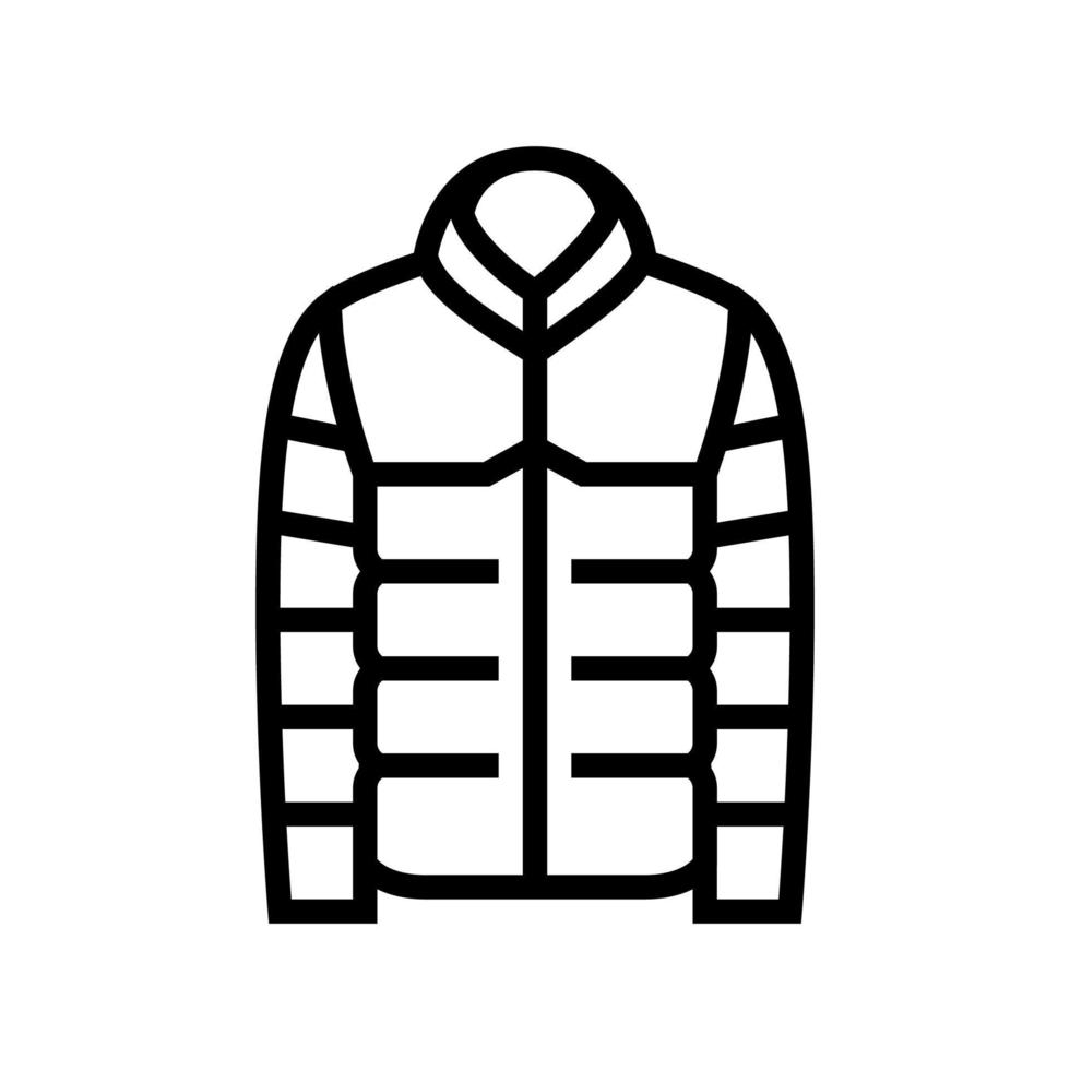 ilustración de vector de icono de línea de ropa de chaqueta