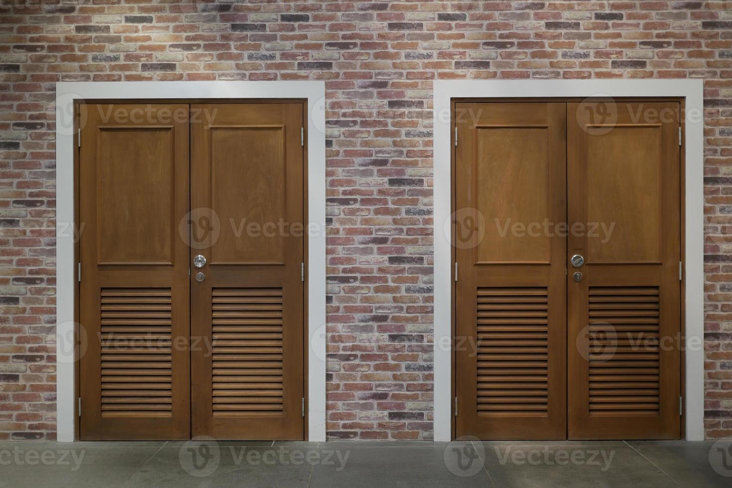 a brown wood old door in singapore photo