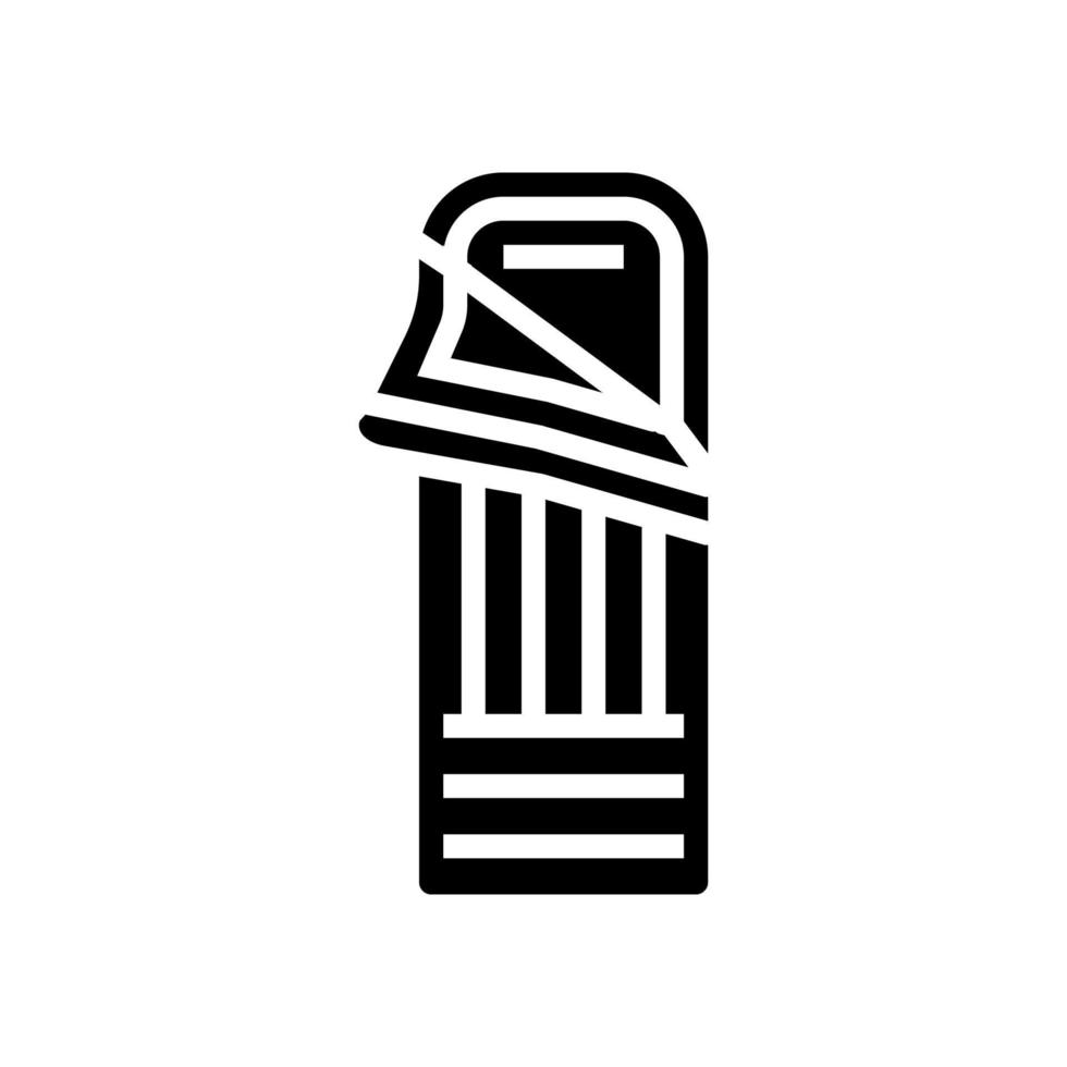 sleeping bag glyph icon vector illustration