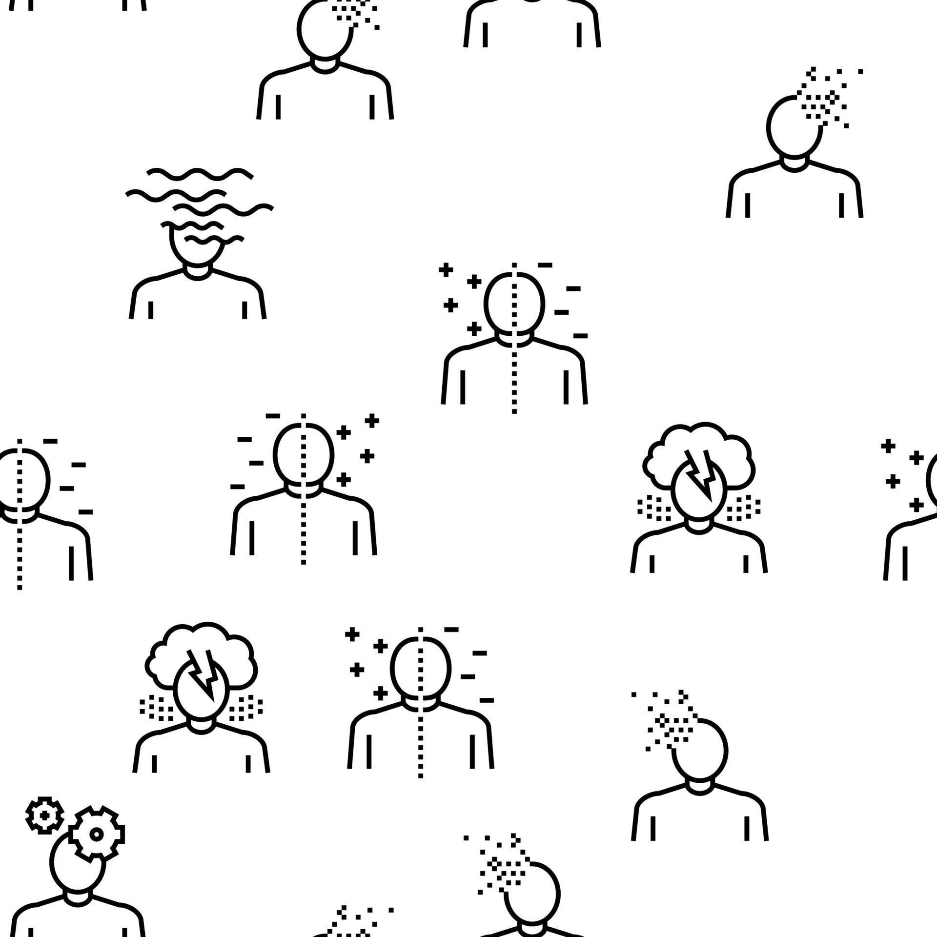 Psychological Problems Vector Seamless Pattern 10331995 Vector Art at ...