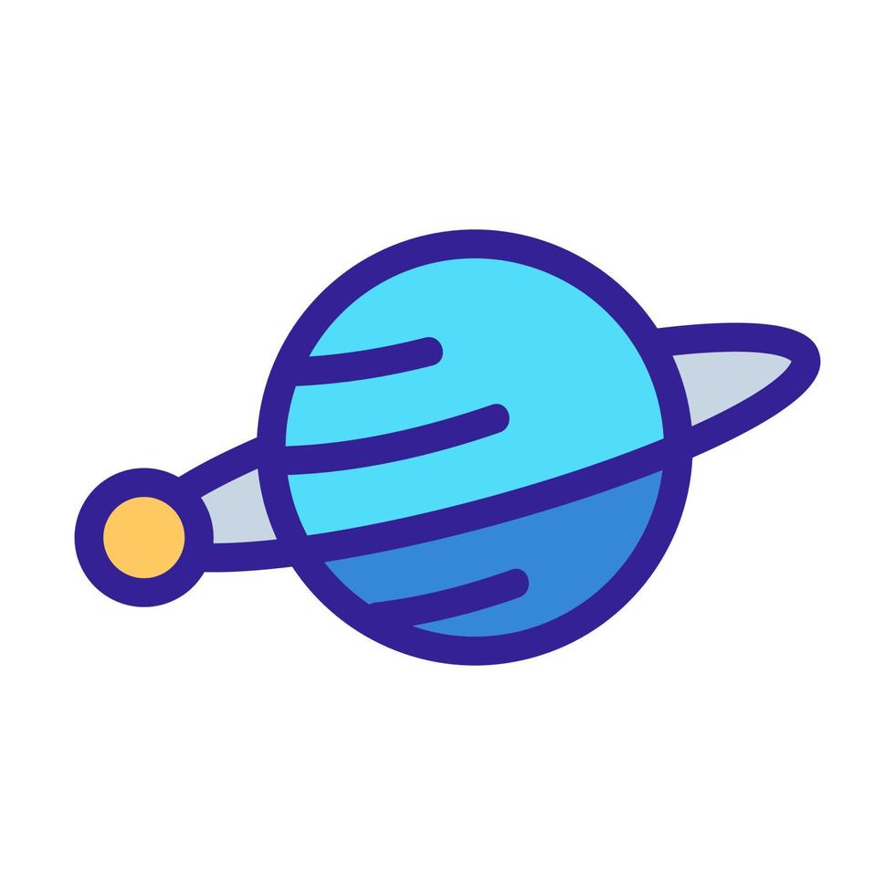 Planet Saturn icon vector. Isolated contour symbol illustration vector
