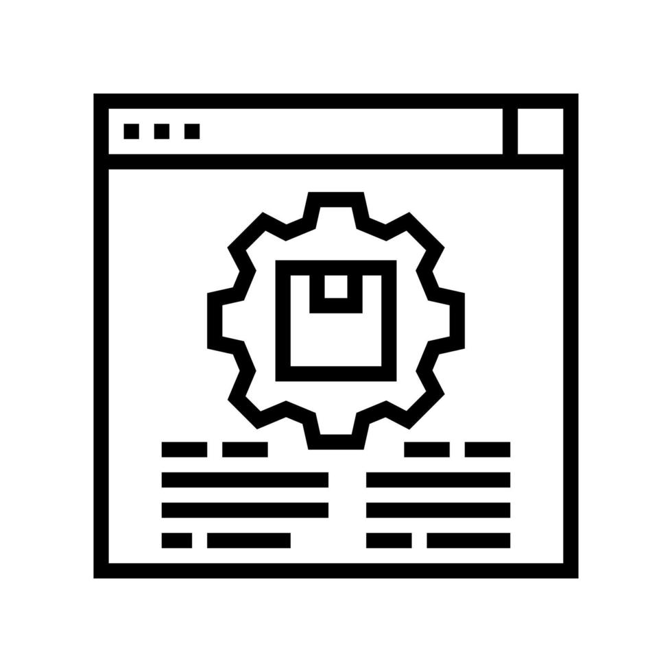 working process review line icon vector illustration