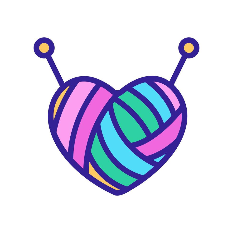 Knitting icon vector. Isolated contour symbol illustration vector