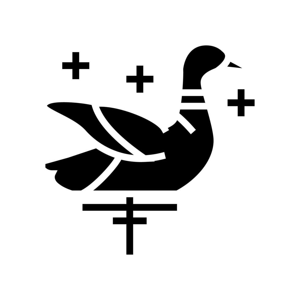 stuffed decoy for duck glyph icon vector illustration