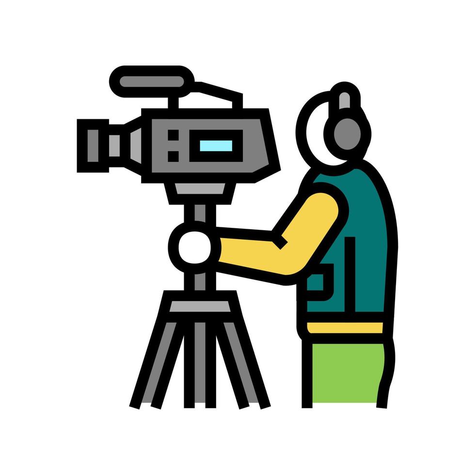 camarógrafo negocio color icono vector ilustración
