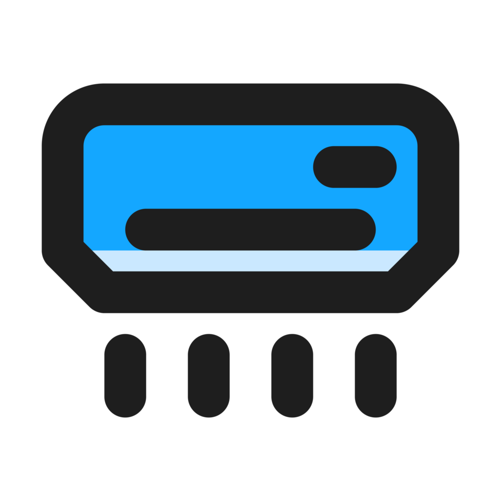 Air Conditioner flat color outline icon png