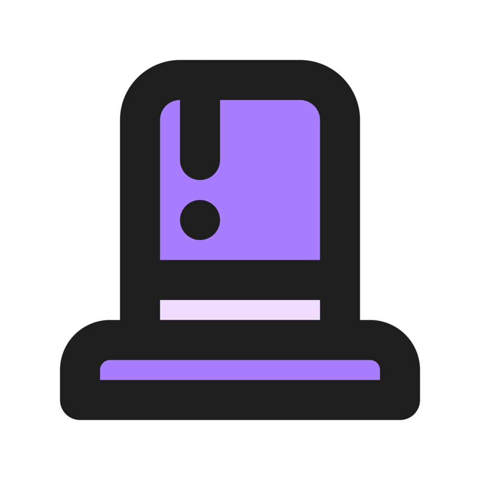 Hat Top flat color outline icon png