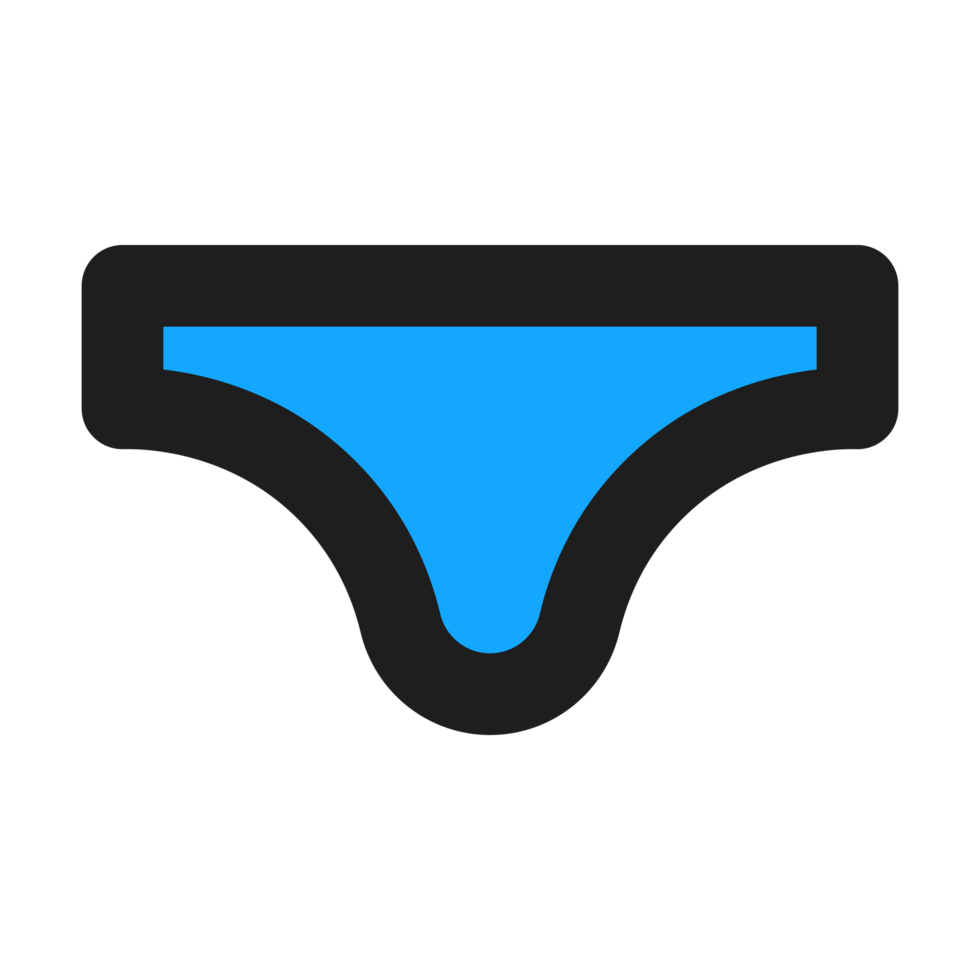 Underwear flat color outline icon png