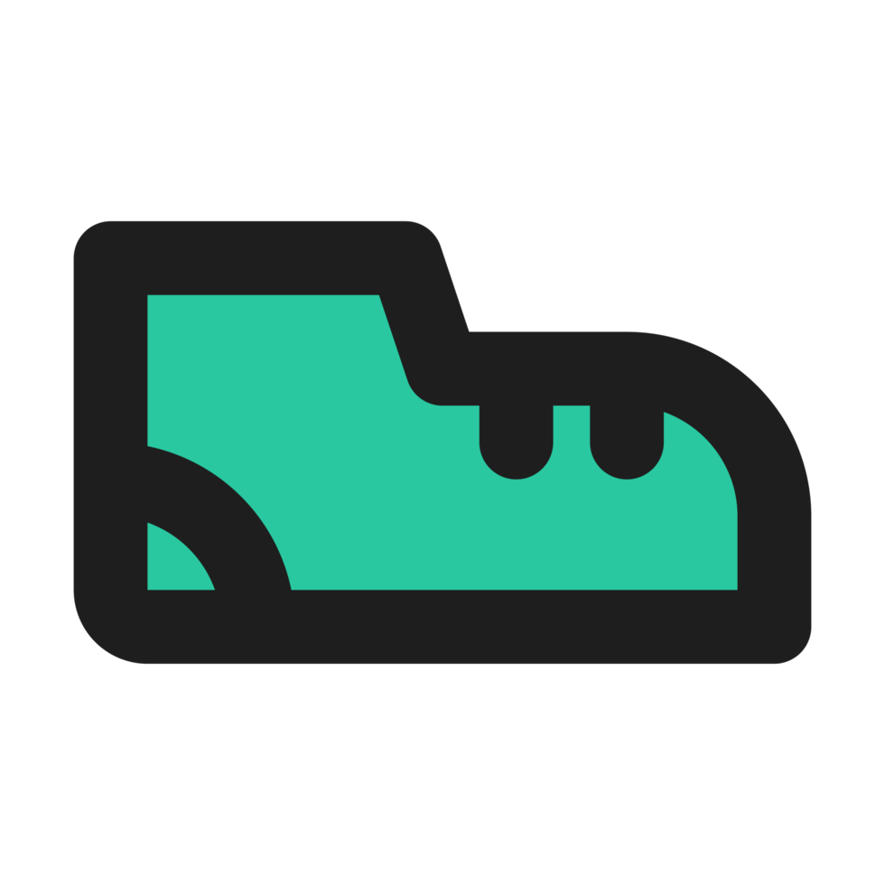 sneaker flat color outline icon png