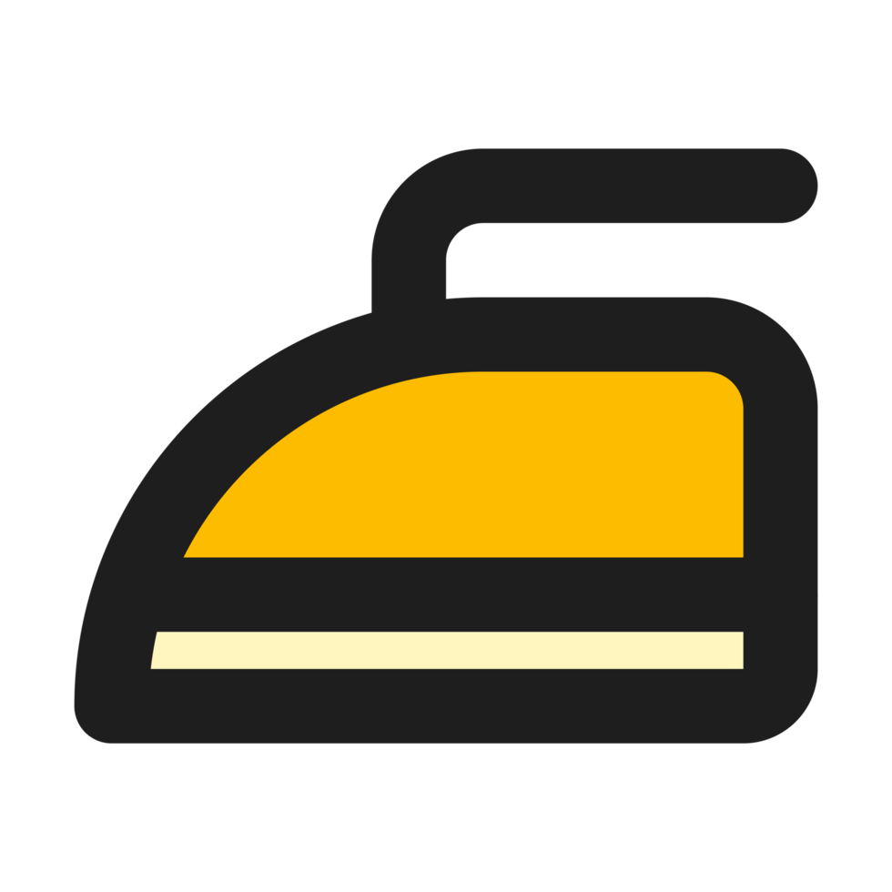Iron flat color outline icon png