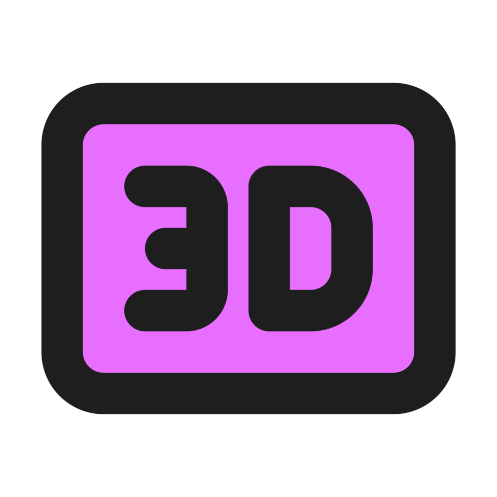 3D-pictogram voor egale kleur png