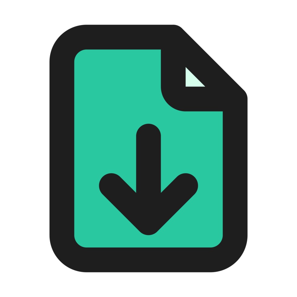 File flat color outline icon png