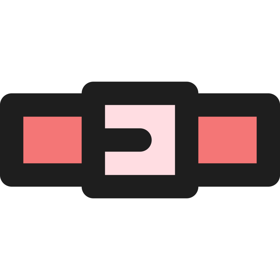 belt flat color outline icon png