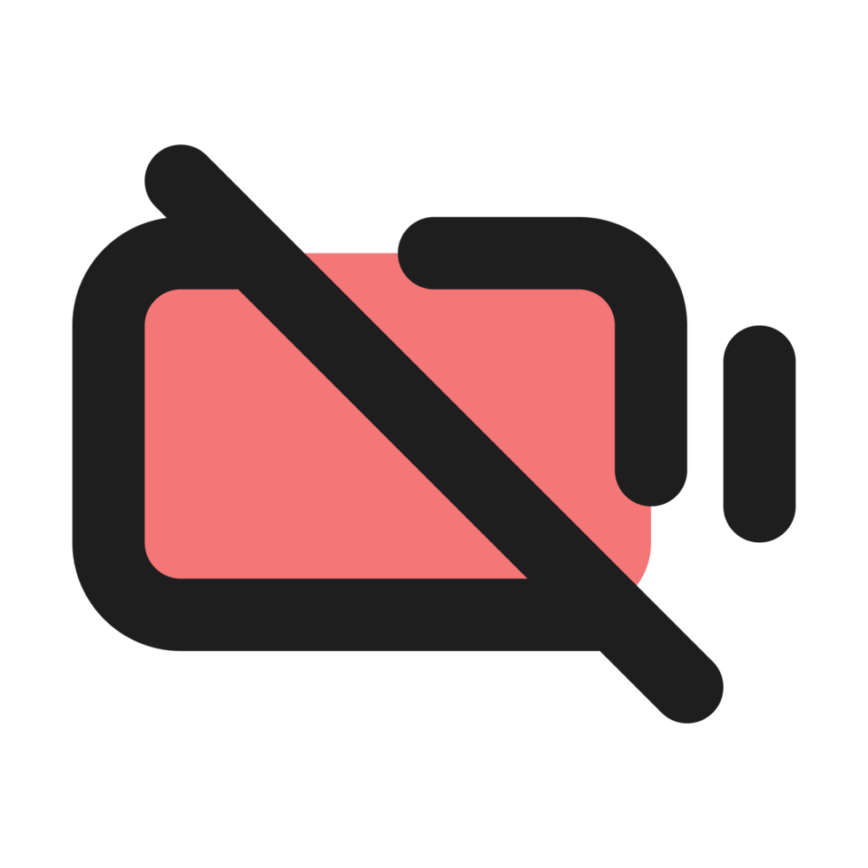 No Battery flat color outline icon png