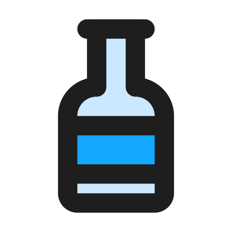 Bottle flat color outline icon png