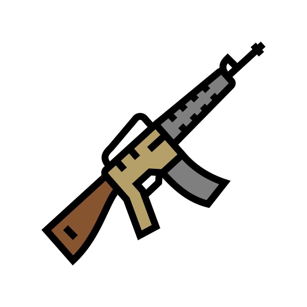 rifle weapon color icon vector illustration