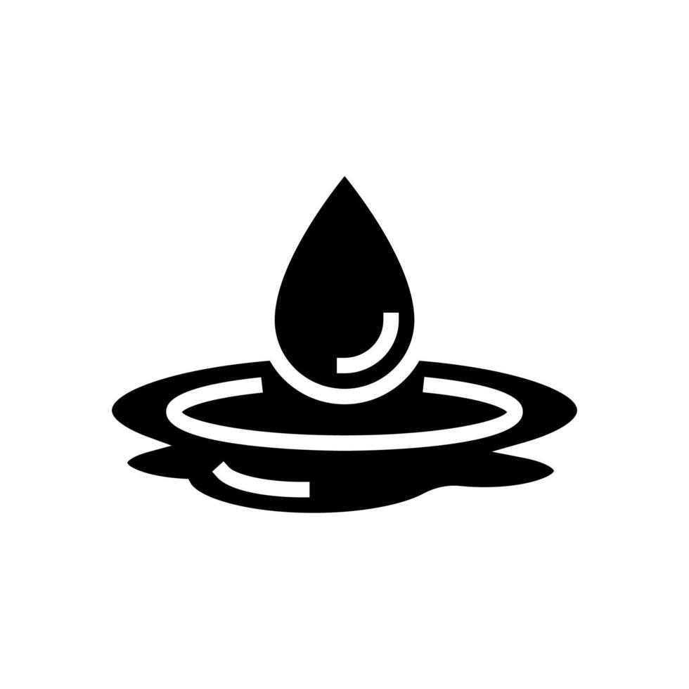 gota agua glifo icono vector ilustración