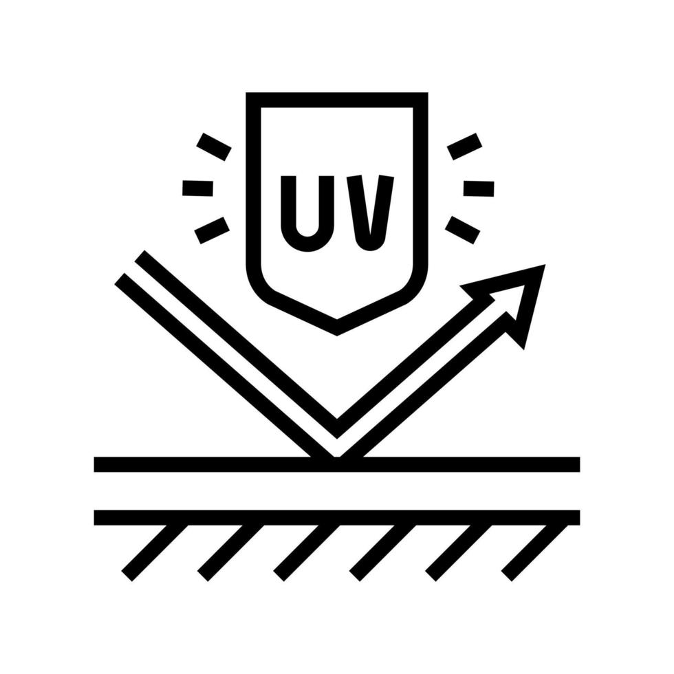ultra violet uv protect layer line icon vector illustration
