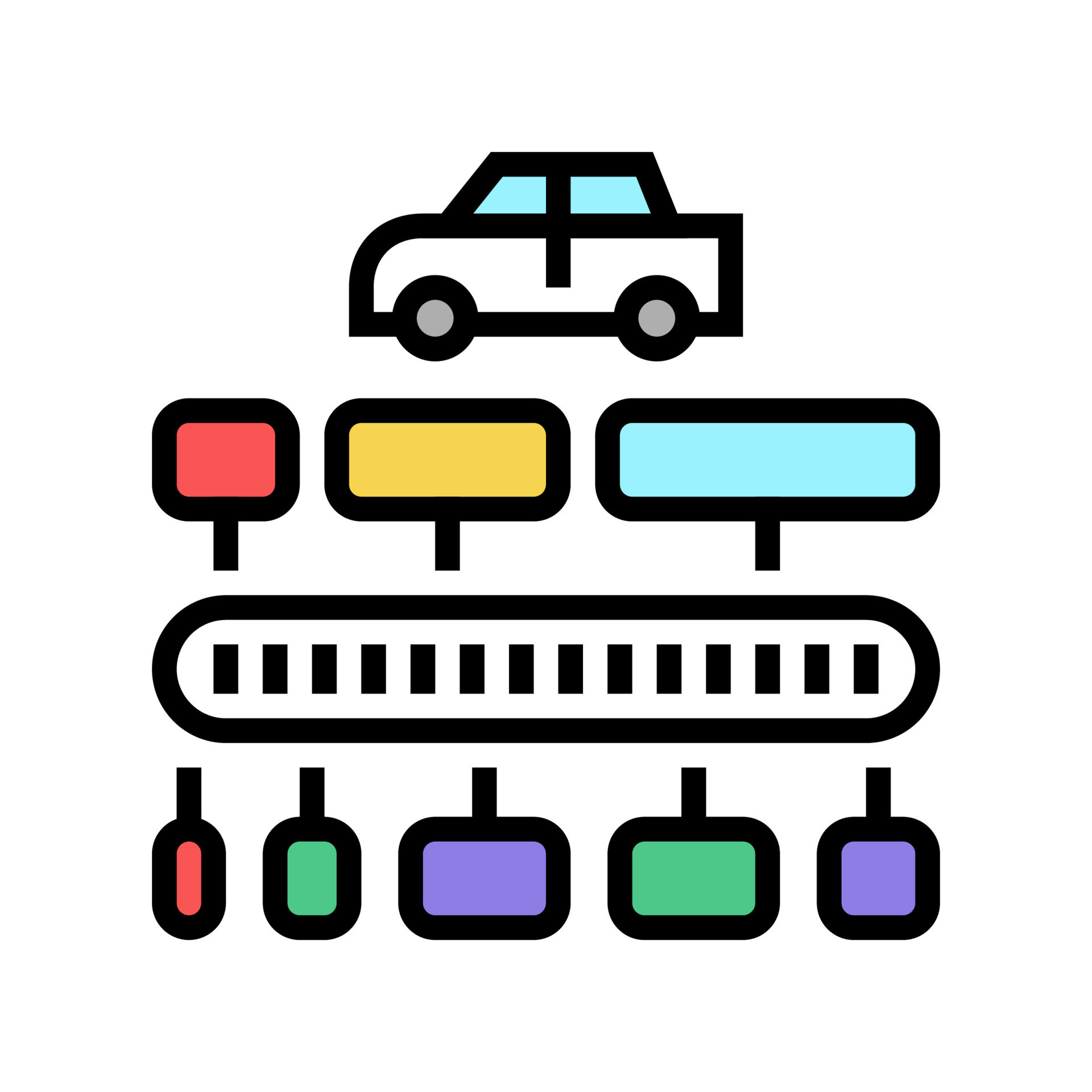 vin code decoder color icon vector illustration 10332384 Vector Art at