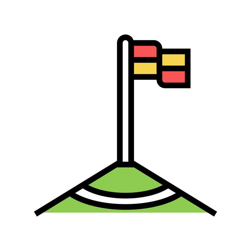 ilustración de vector de icono de color de saque de esquina