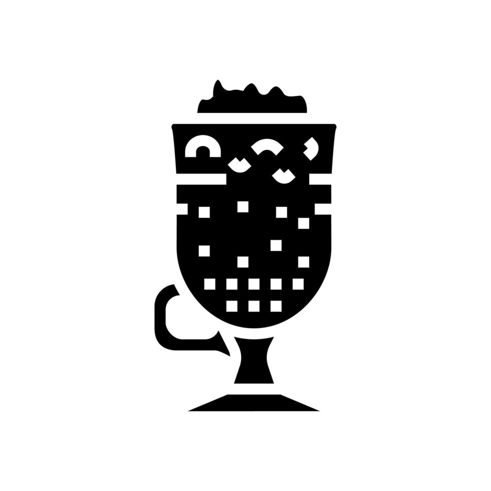 irish coffee glyph icon vector illustration