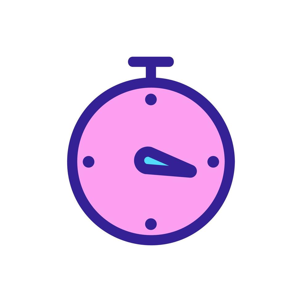 stopwatch icon vector. Isolated contour symbol illustration vector