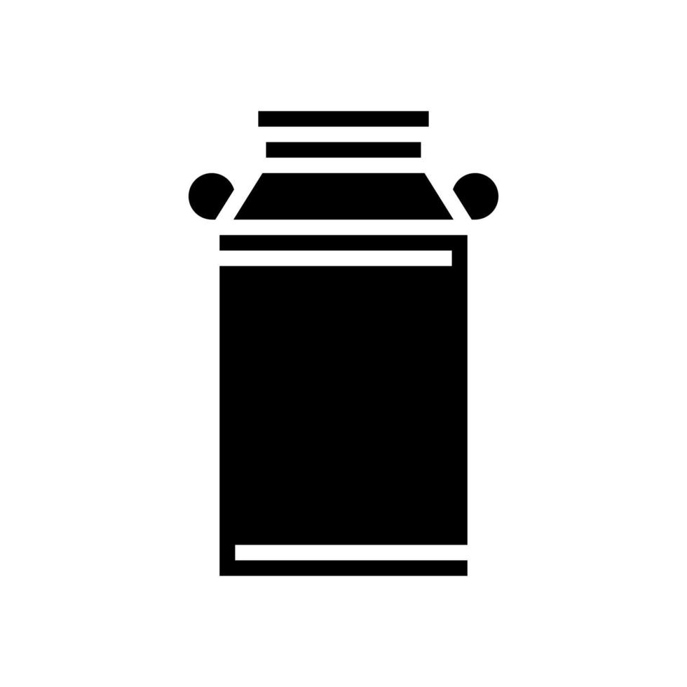 milk can glyph icon vector illustration