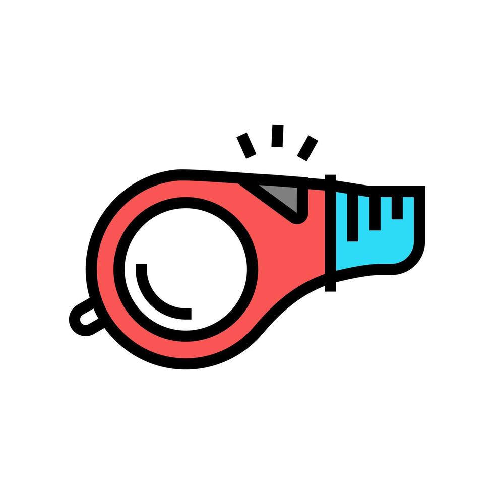 whistle accessory color icon vector illustration