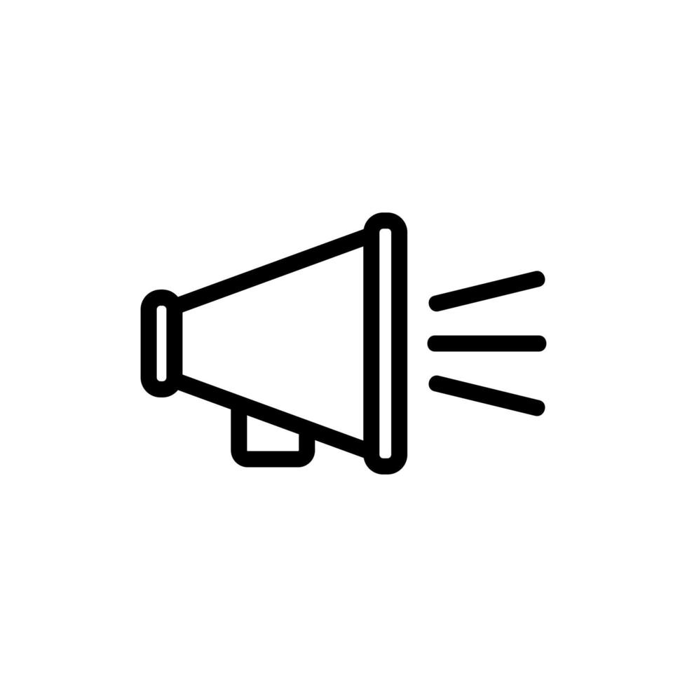 megaphone icon vector. Isolated contour symbol illustration vector