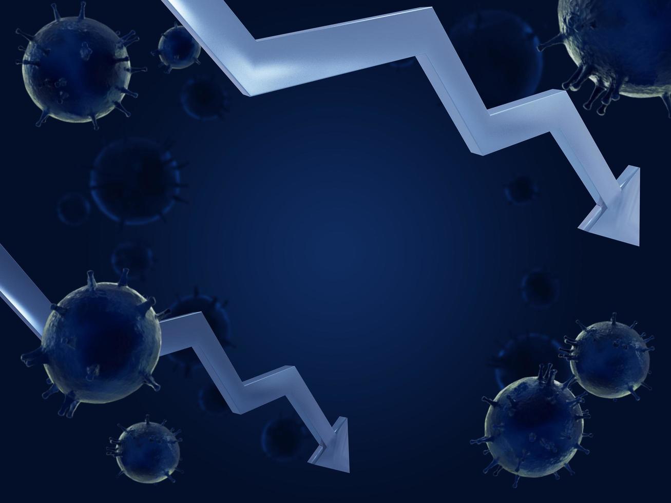 Financial Corona Virus Mockup 3D Rendering Design photo