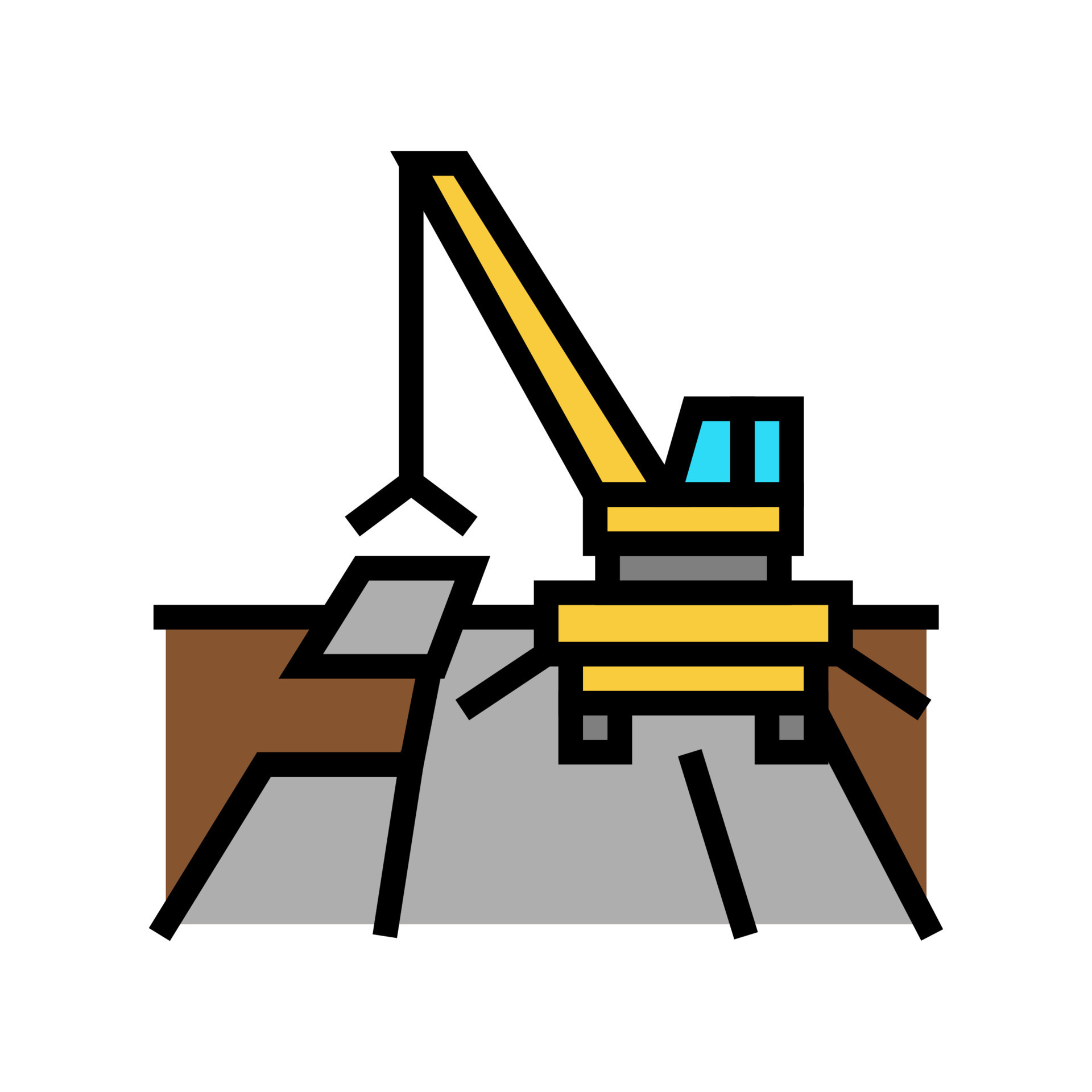 crane road construction color icon vector illustration 10332886 Vector